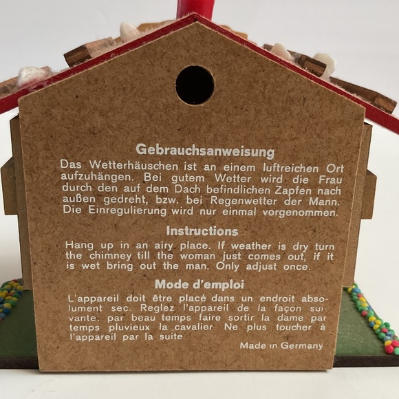 German Wood Black Forest weather house mushroom Made In Germany - Picture 5 of 10